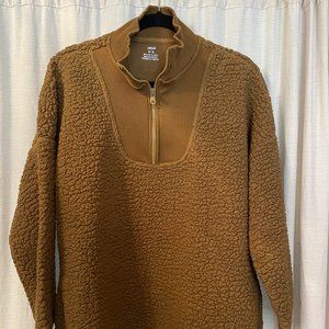 aerie Oversized Quarter Zip Fleece Pullover